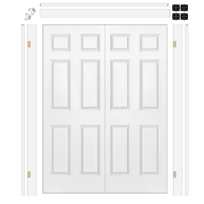 Bonneville Hollow Core Double Door with 6-5/8" Jamb Kit*