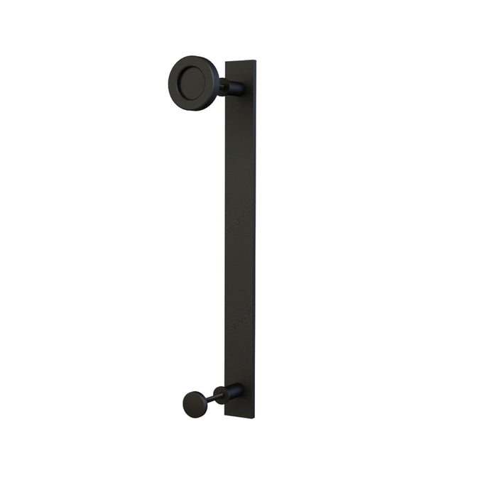 Flat Bar Door Handle with Round Disc Pull