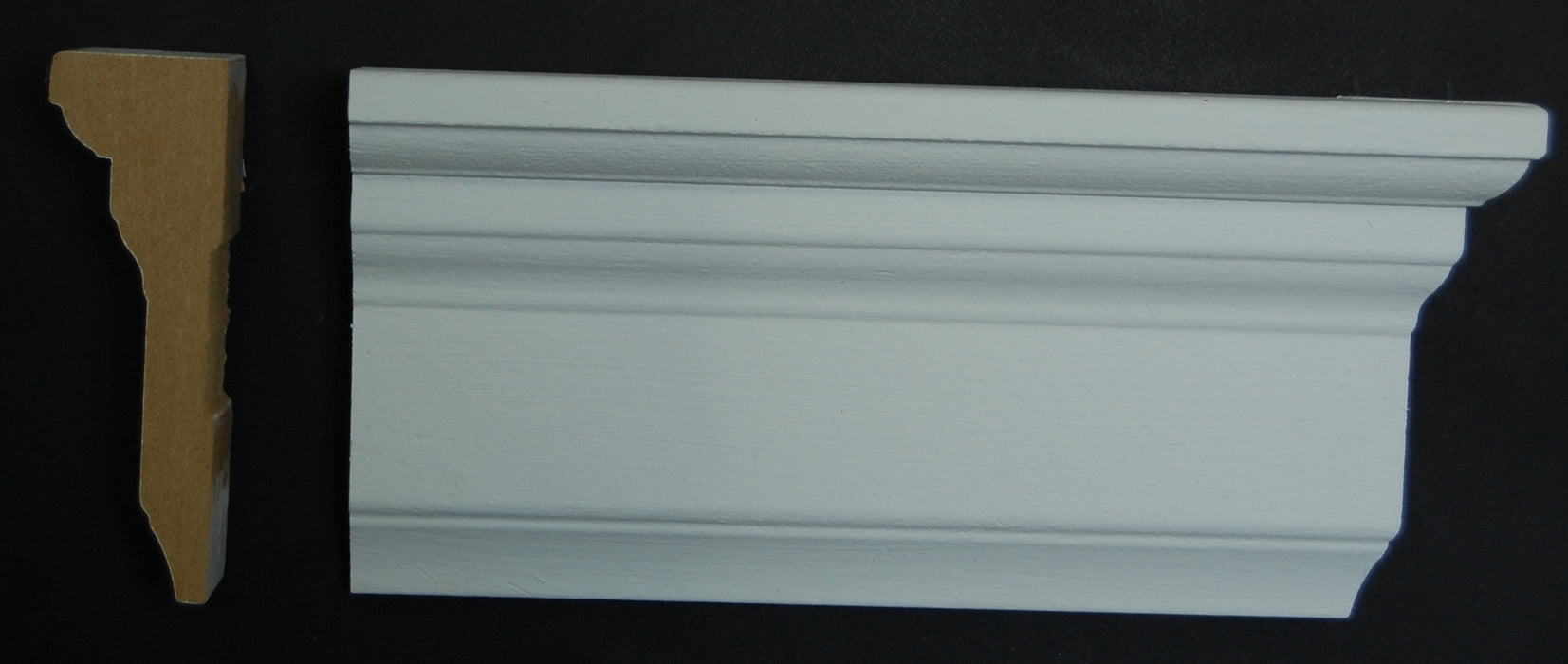 3-1/2" x 1-1/8" MDF Primed Step Chair Rail