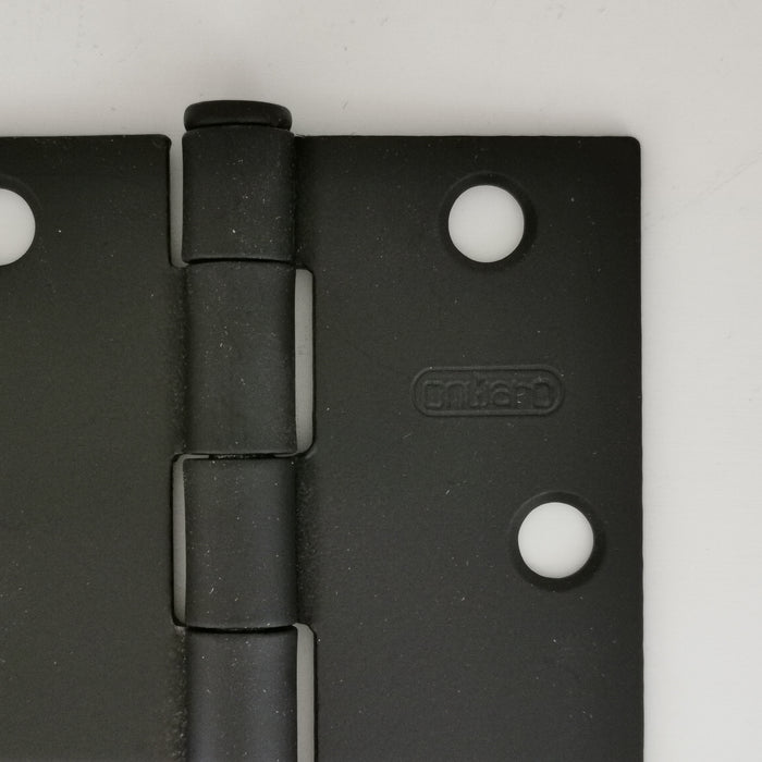 3" x 3" Black Hinges, Square Corners