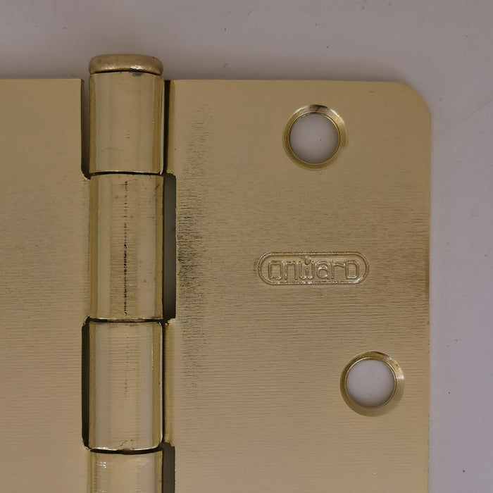 3-1/2" x 3-1/2" Brass Hinges, 1/4" Radius
