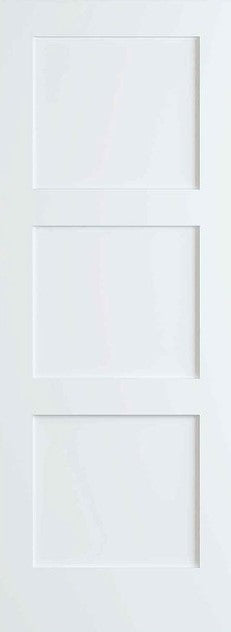 Shaker 3 Panel Primed Solid Core Door