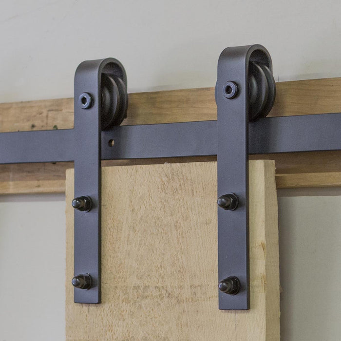 6.6ft - Sliding Barn Door Kit, J-Shape Hangers Barn Door Hardware
