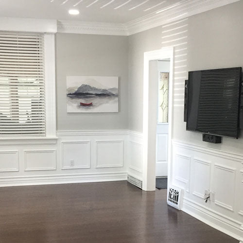 beautiful family room with all new trim