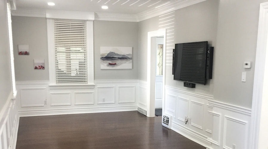 beautiful family room with all new trim