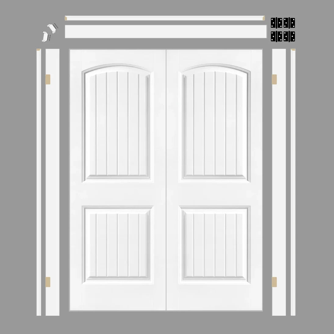 Hollow Core Double Doors with 6-5/8