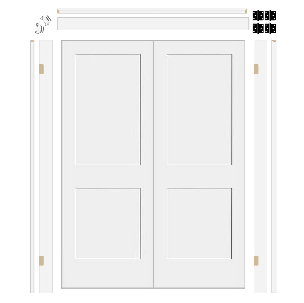 Solid Core Double Doors With 45/8" Jamb Kit — Cambridge Crown and Trim