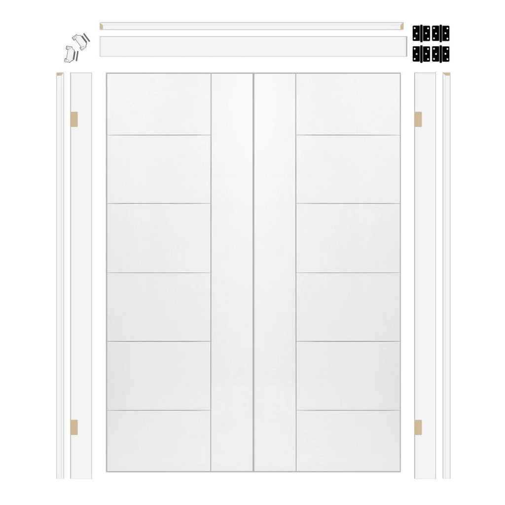 Alki Hollow Core Double Door with 4-5/8