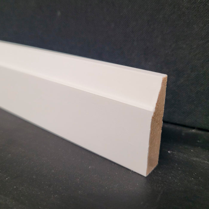 1-3/8" x 3/8" Primed Finger Jointed Pine Contemporary Shoe Doorstop Trim