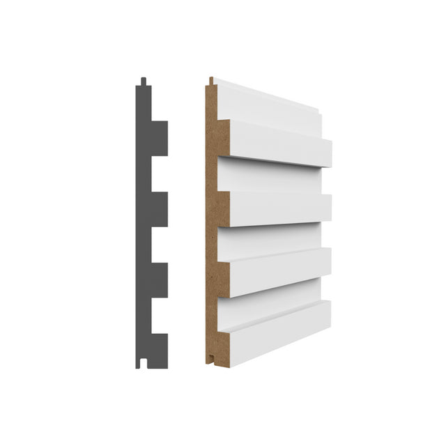 Wide Gap Stylish 5+5/16" x 1/2" MDF Slatboard