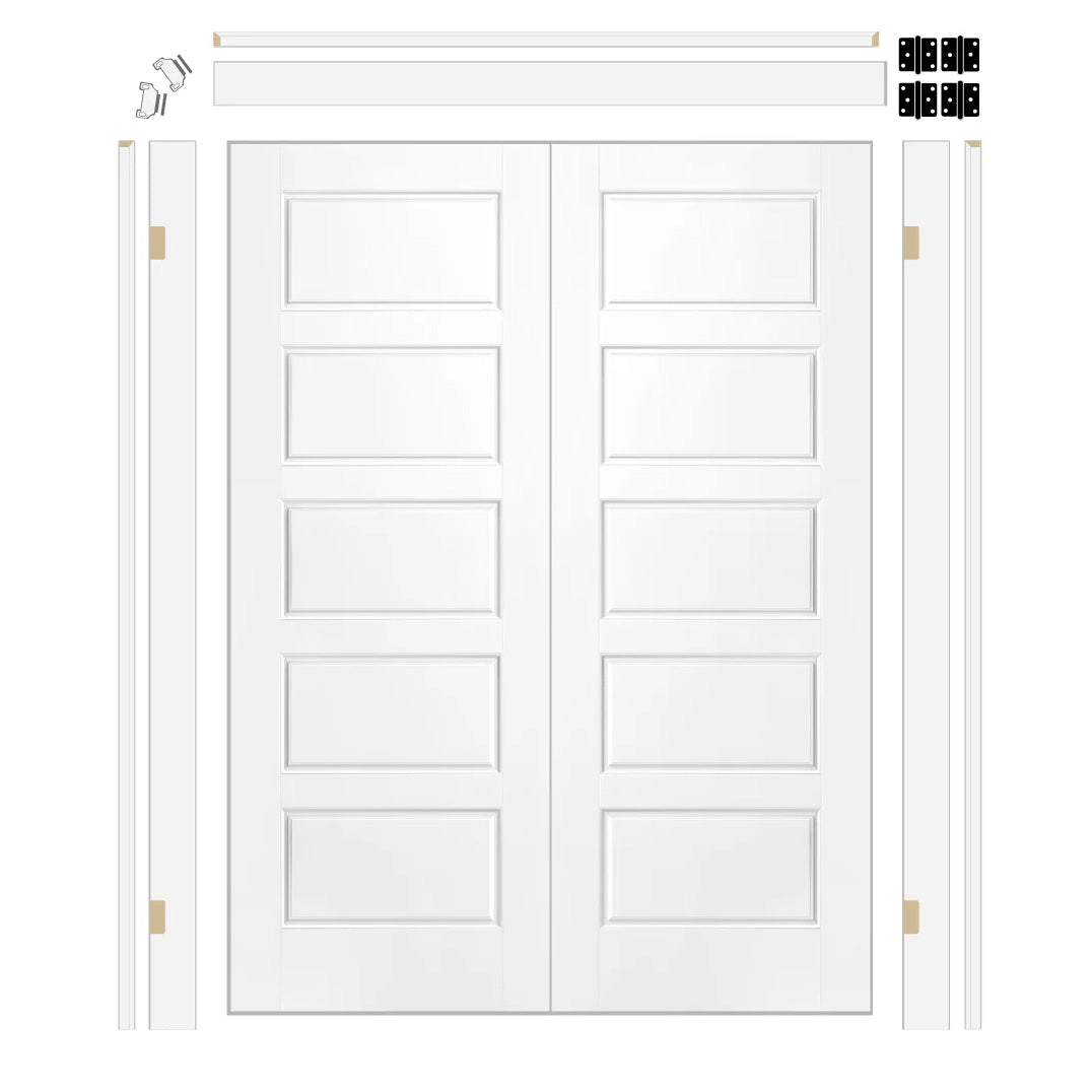 Riverside Hollow Core Double Door with 45/8" Jamb Kit* — Cambridge