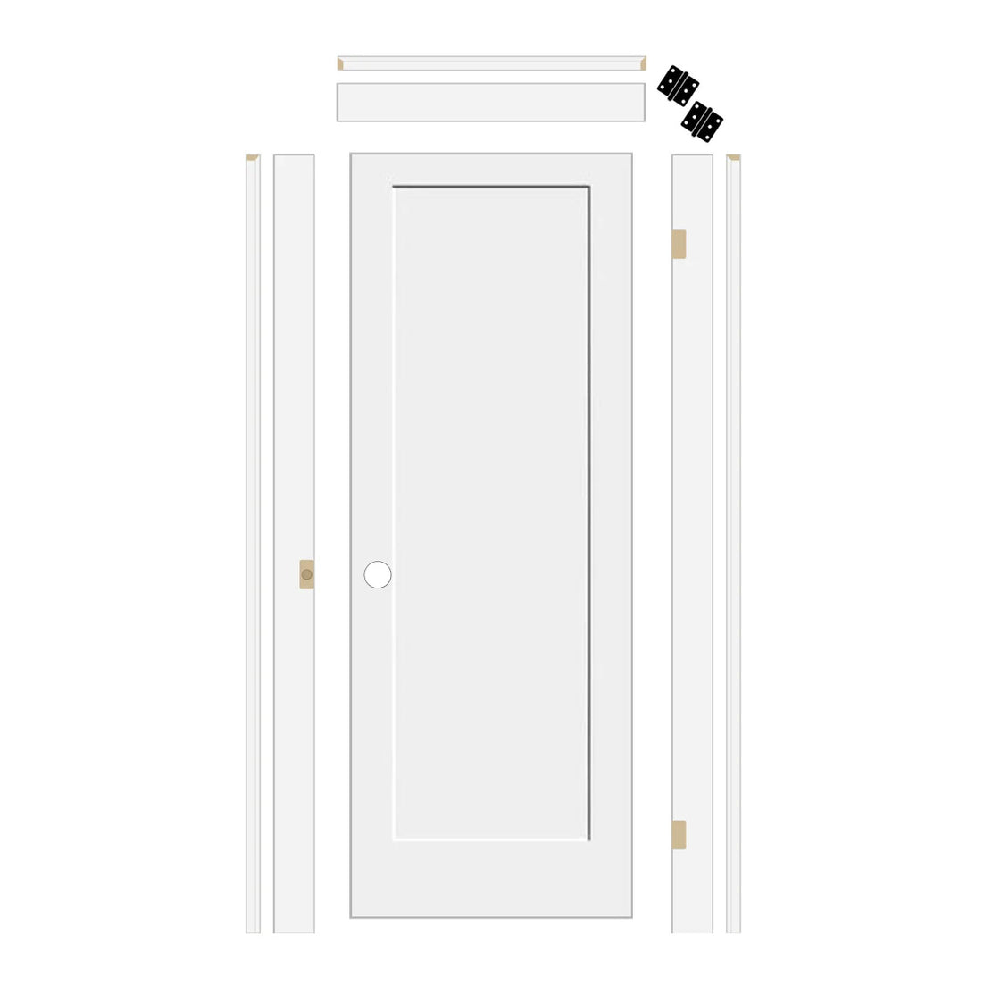 Solid Core Single Door with 4-5/8
