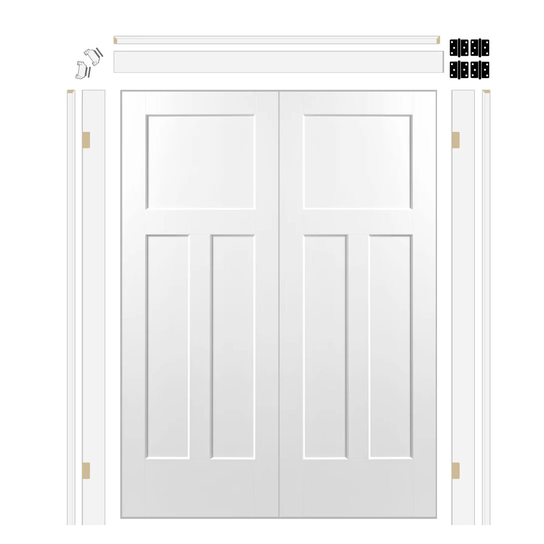 Winslow Hollow Core Double Door with 4-5/8