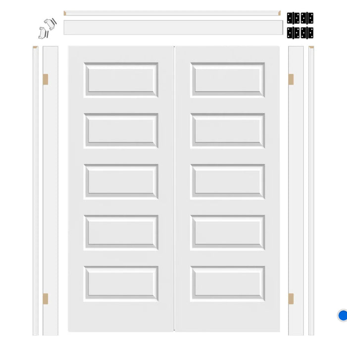 Benton Hollow Core Double Door with 6-5/8" Jamb Kit*