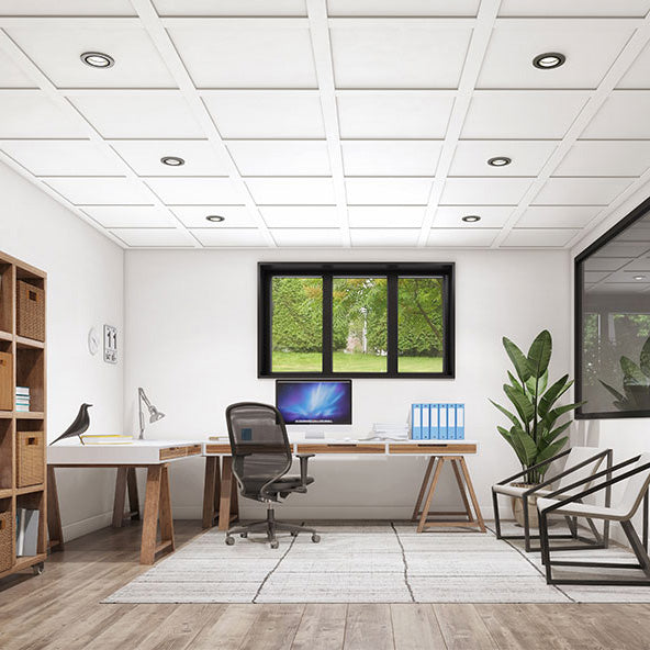 Embassy Ceilings Suspended Ceiling Tile Kit — Cambridge Crown and Trim