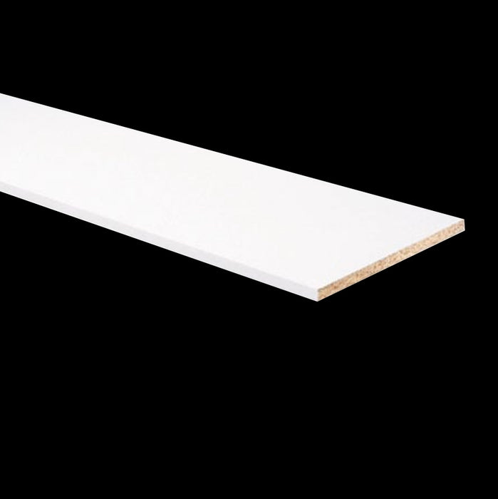 12" Wide x 5/8" White Melamine Closet Shelf