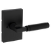Black door handle on a white background
