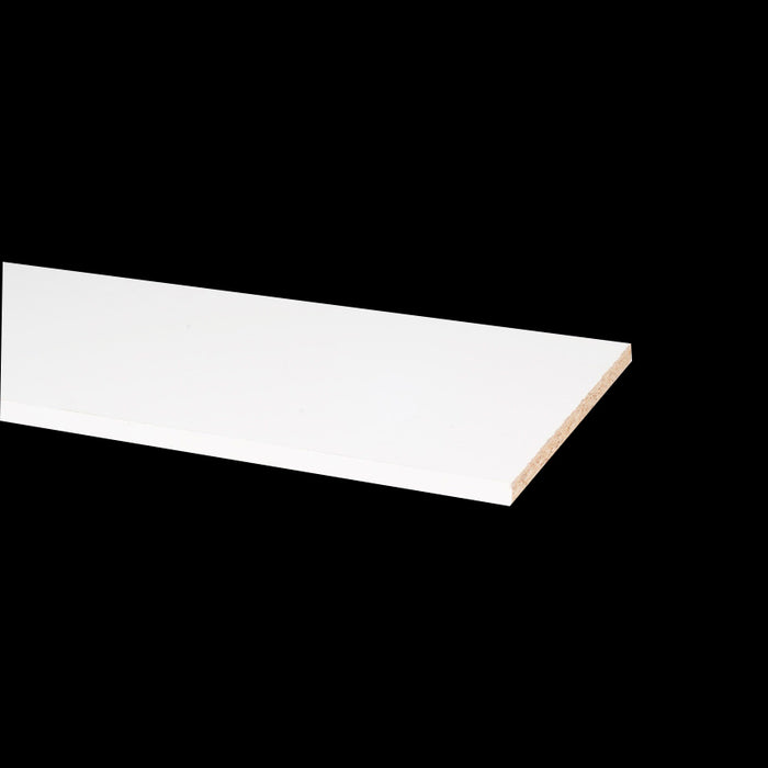 12" Wide x 5/8" White Melamine Closet Shelf