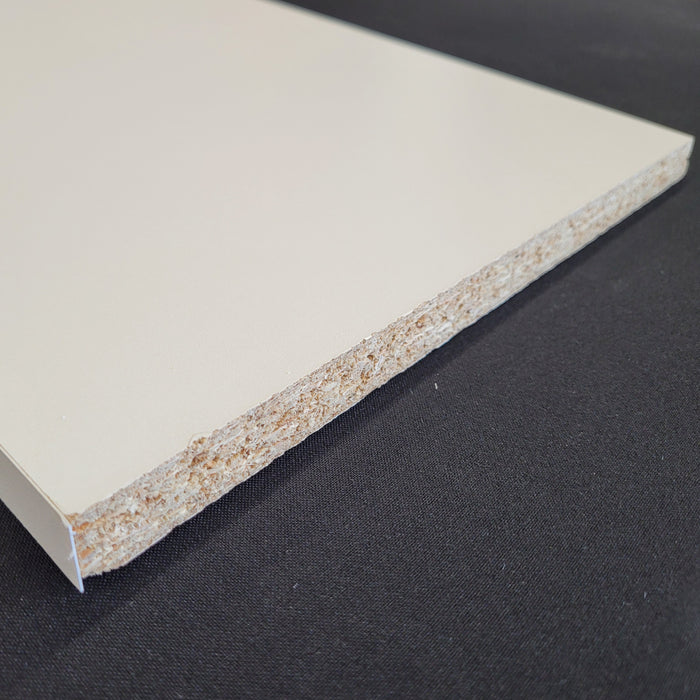 12" Wide x 5/8" White Melamine Closet Shelf