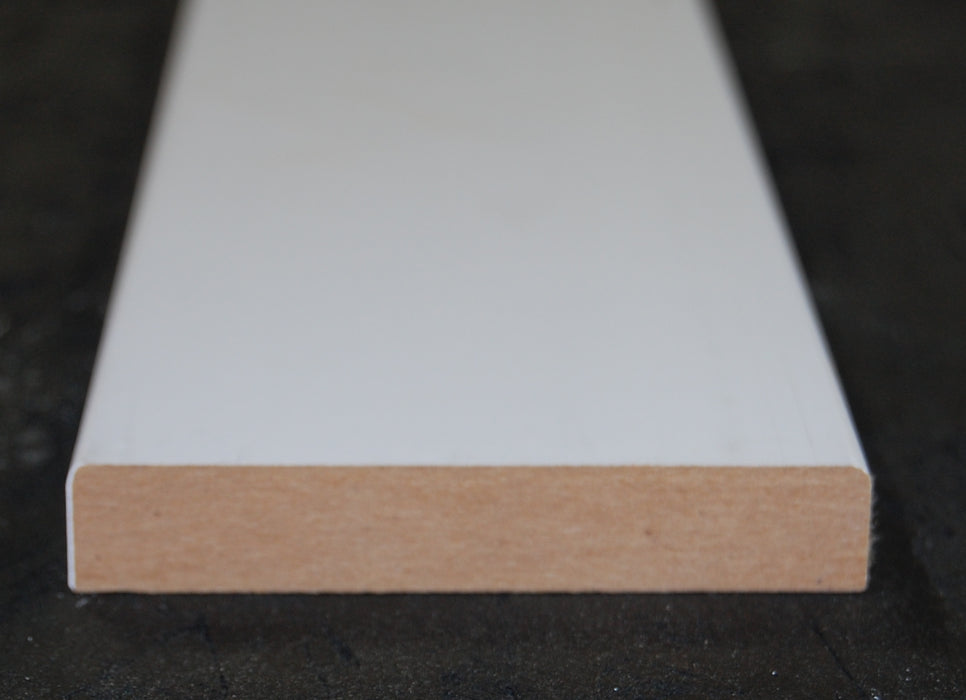 3-1/2"X 1/2" MDF Primed 3 Sides Flat Stock