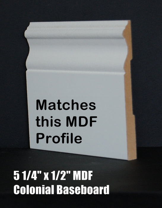 Flexible Moulding 5-1/4" x 1/2" Polyurethane Colonial Base