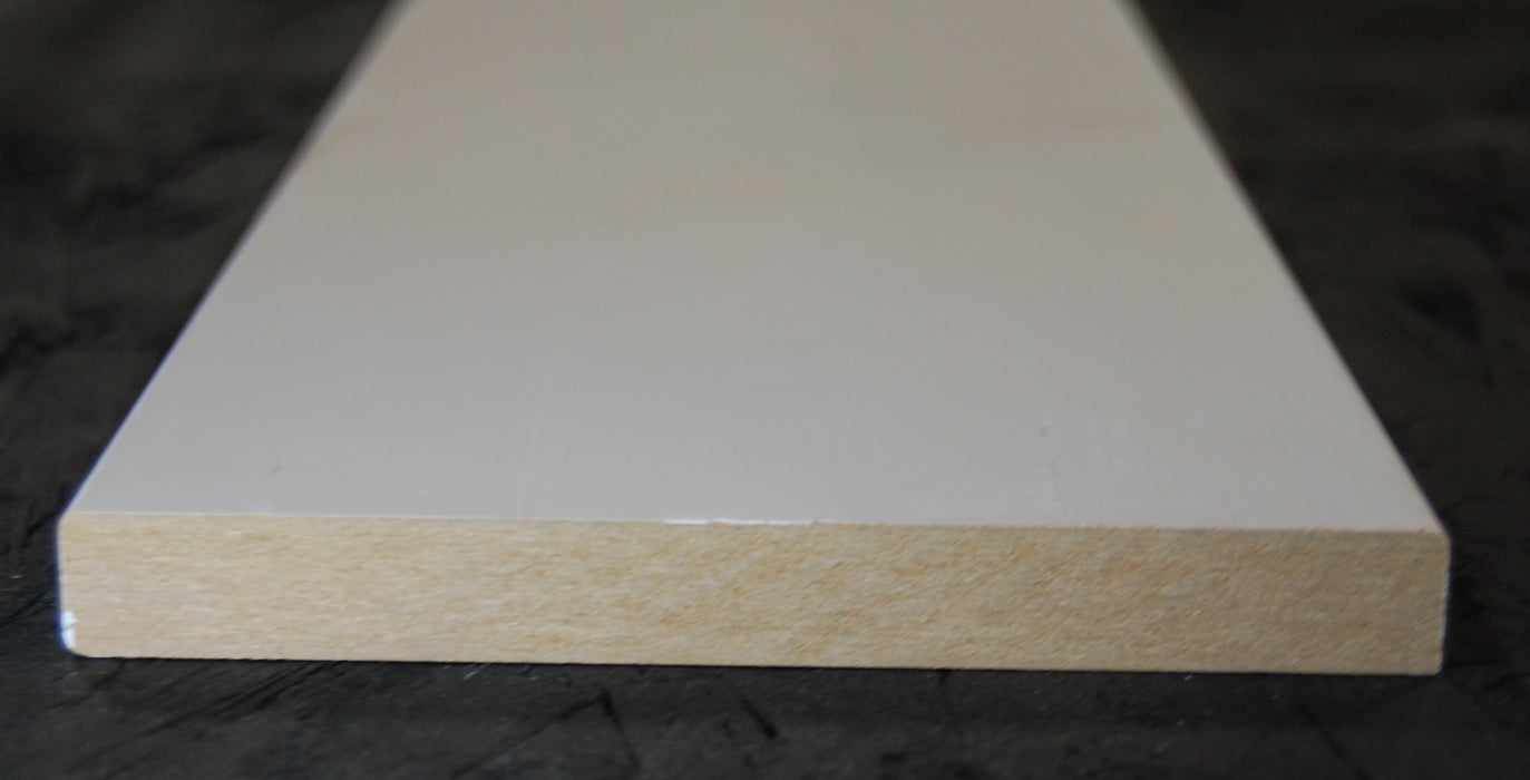 5-3/8" x 5/8" x 12ft MDF Primed 3 Sides Flat Stock