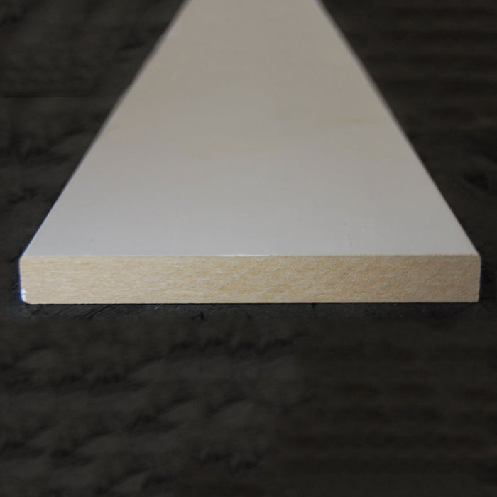 5-3/8" x 5/8" x 12ft MDF Primed 3 Sides Flat Stock