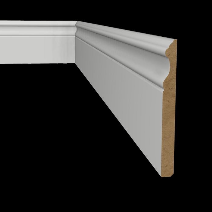 5-1/4” x  1/2” MDF Colonial  Baseboard