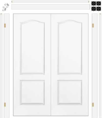 Classique Hollow Core Double Doors with 4-5/8" Jambs