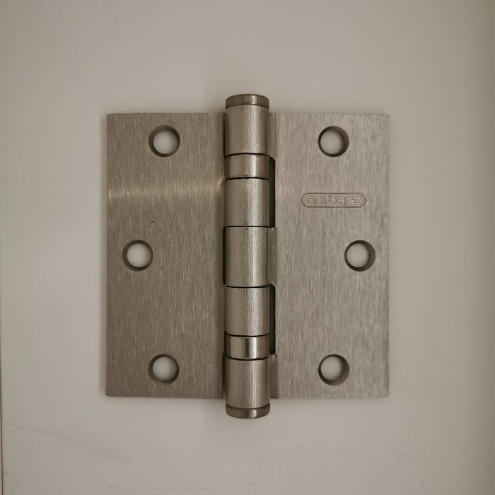 3-1/2" x 3-1/2" Brushed Nickel Ball Bearing Hinges, 1/4" Radius