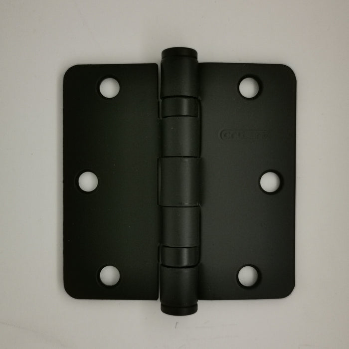 3-1/2" x 3-1/2" Black Ball Bearing Hinges, 1/4" Radius