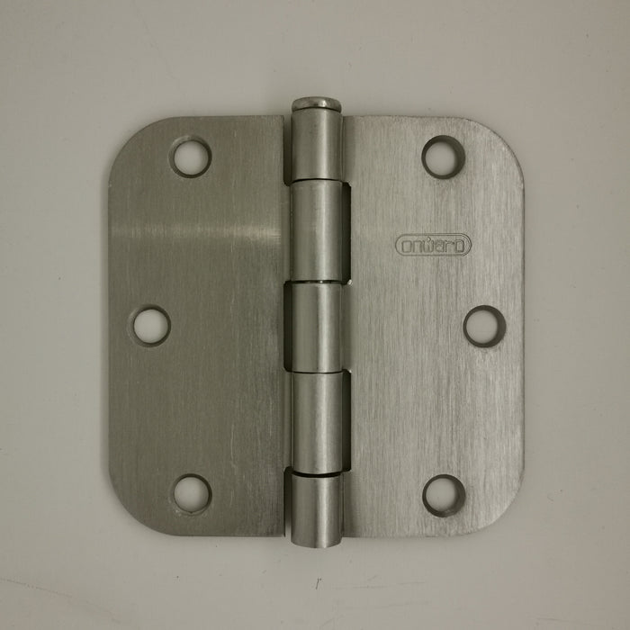 3" x 3" Brushed Nickel Hinges, 5/8" Radius