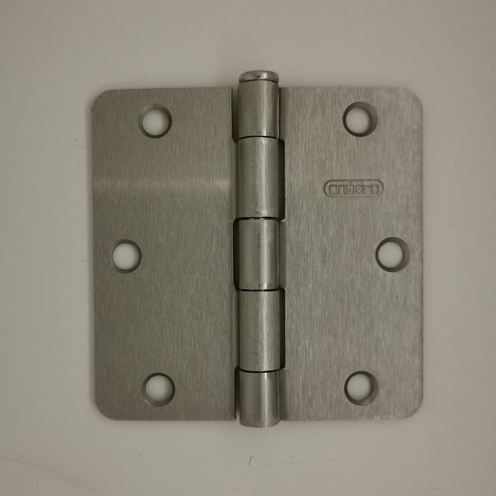 3-1/2" x 3-1/2" Brushed Nickel Hinges, 1/4" Radius