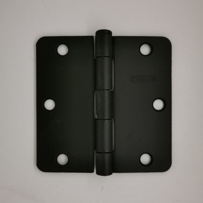 3-1/2" x 3-1/2" Black Hinges, 1/4" Radius