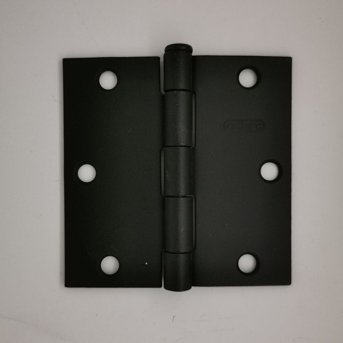 3-1/2" x 3-1/2" Black Hinges, Square Corners