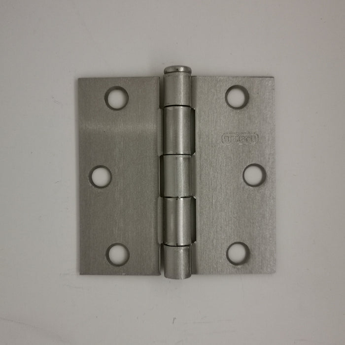 3" x 3" Brushed Nickel Hinges, Square Corners