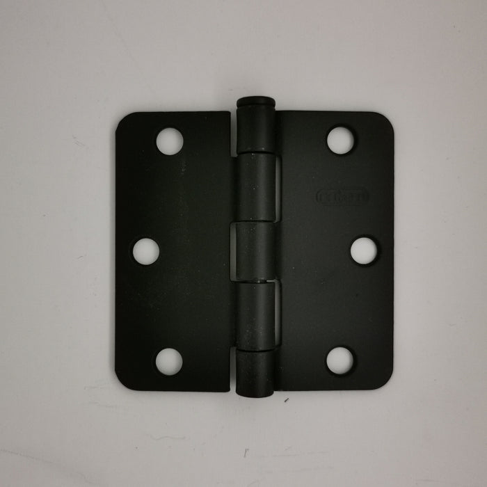 3" x 3" Black Hinges, 1/4" Radius