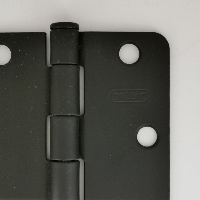 3" x 3" Black Hinges, 1/4" Radius