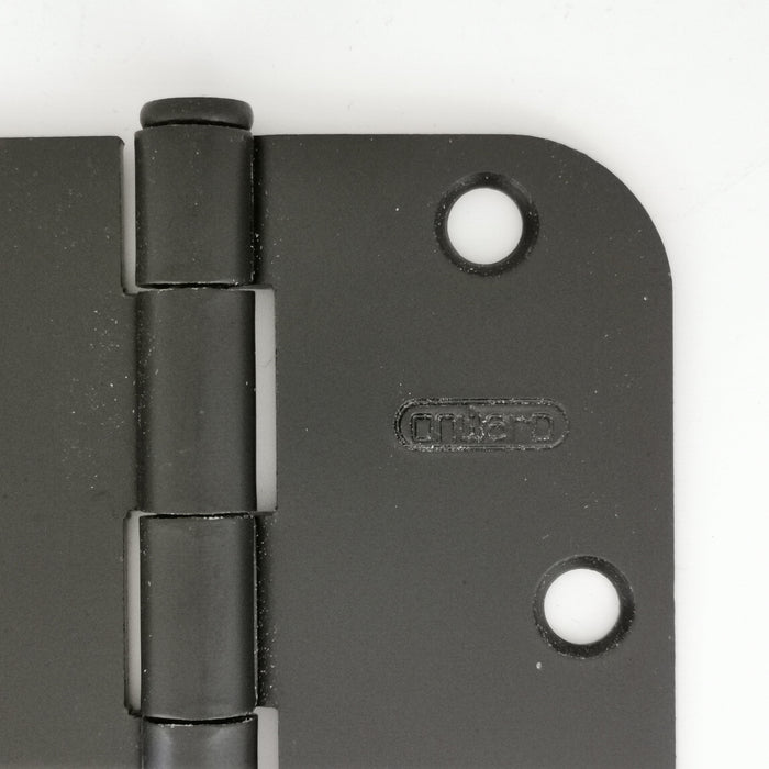 3" x 3" Black Hinges, 5/8" Radius