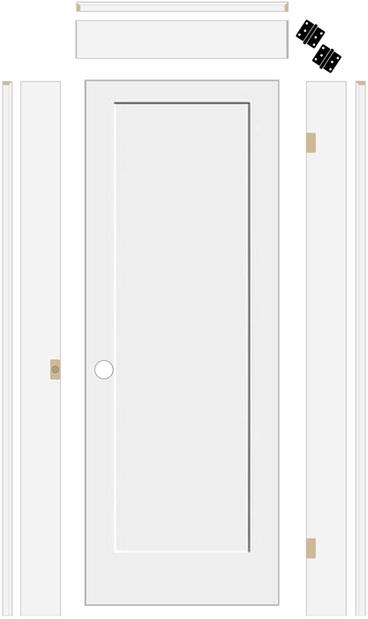 Shaker 1 Panel Primed Solid Core Door with 6-5/8" Jambs