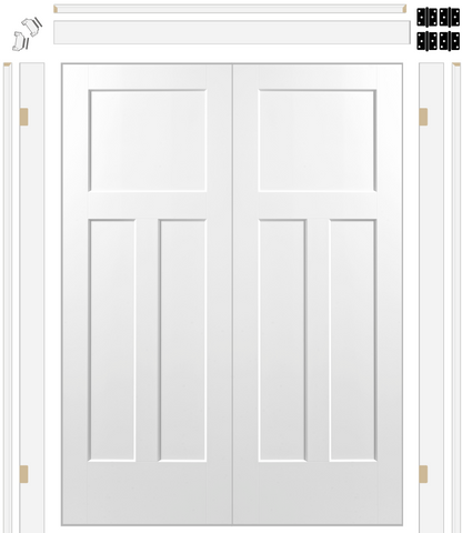 Winslow Hollow Core Double Doors with 6-5/8" Jambs